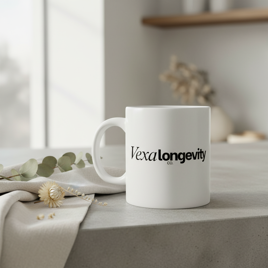 White VEXA Mug Lifestyle